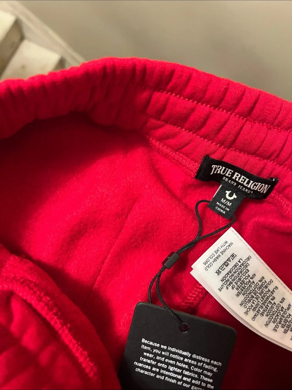 True Religion Rib Stitch Baggy Sweatpants